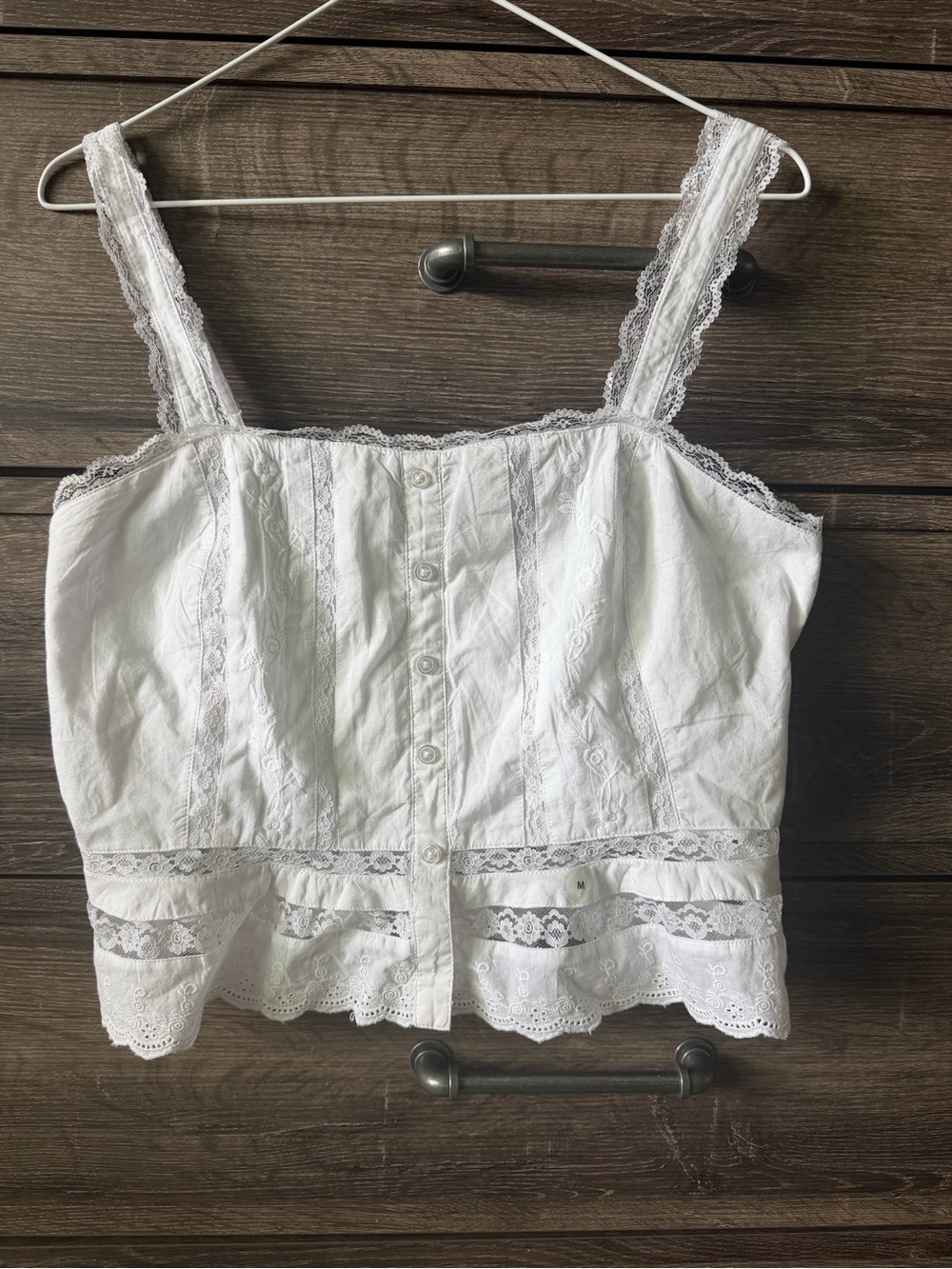 Aeropostale Boho White Lace Tank Top